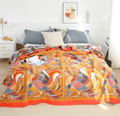Reversible Organic Cotton Quilt with Toucan Bird Pattern